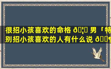 很招小孩喜欢的命格 🦍 男「特别招小孩喜欢的人有什么说 🐶 法」